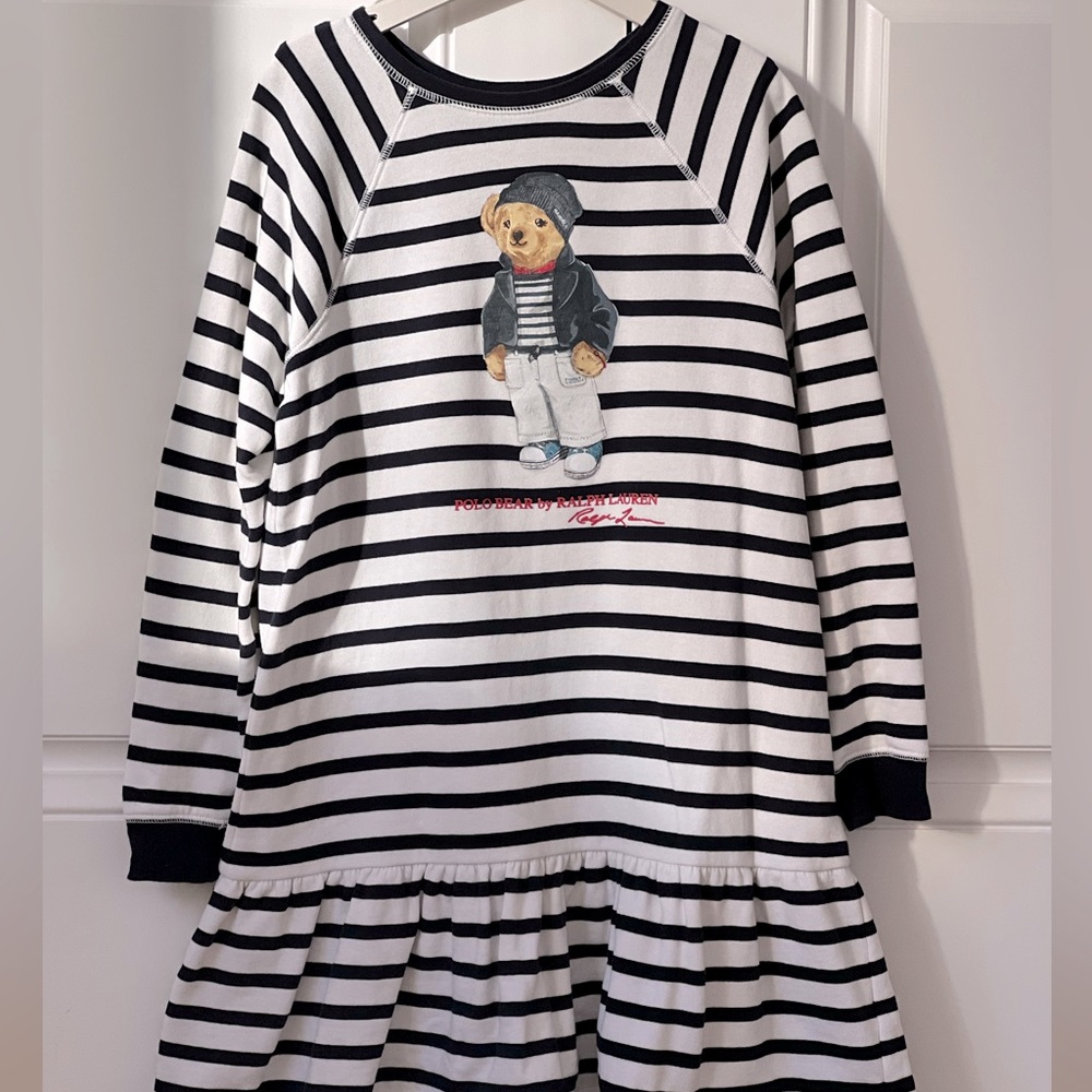 Polo bear Fleece Dress EUC